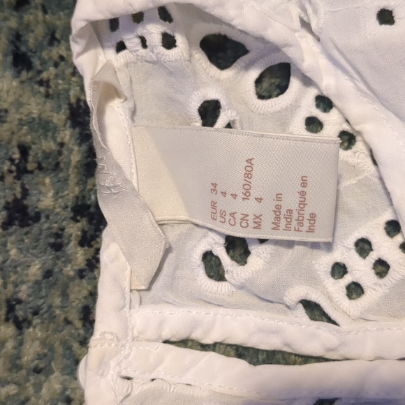 H&M White Blouse with Eyelet Embroidery - Picture 6 of 9